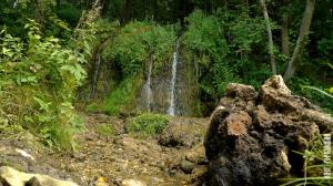Водопад и камень в Папино
